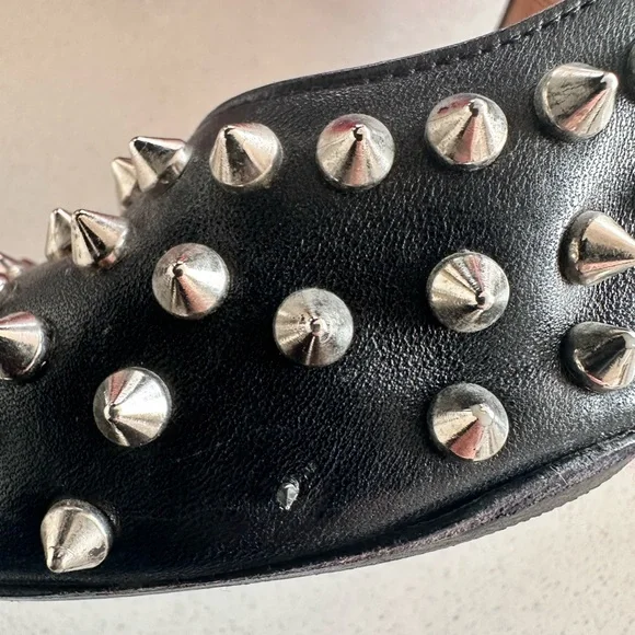 Christian Louboutin Black Spiked Heels - Picture 5 of 9